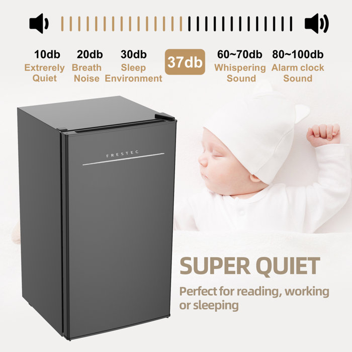 Frestec 3.2 cu.ft. Freestanding Mini Fridge with Freezer & Reviews